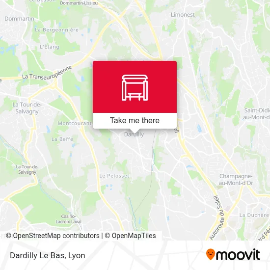 Dardilly Le Bas map