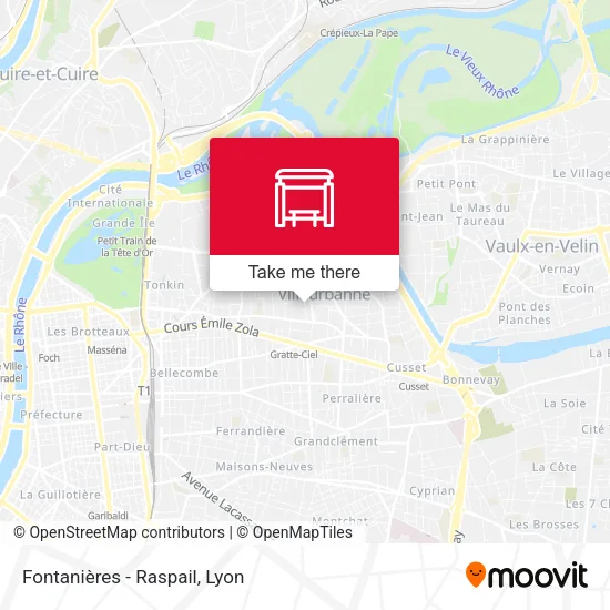 Fontanières - Raspail map