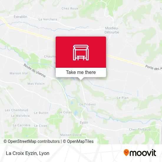 La Croix Eyzin map