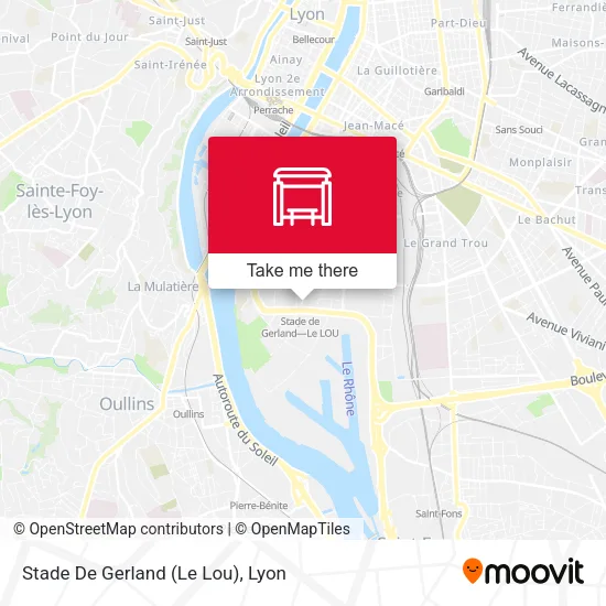 Mapa Stade De Gerland (Le Lou)