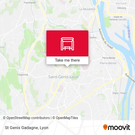 St Genis Gadagne map