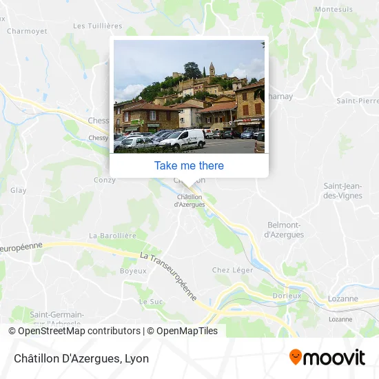 Châtillon D'Azergues map