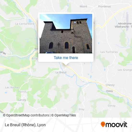 Le Breuil (Rhône) map