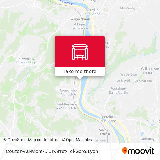 Couzon-Au-Mont-D'Or-Arret-Tcl-Gare map