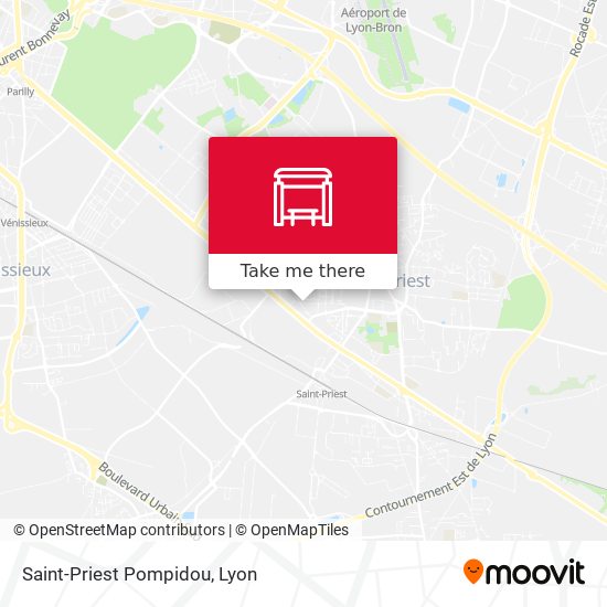 Mapa Saint-Priest Pompidou