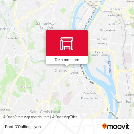 Pont D'Oullins map