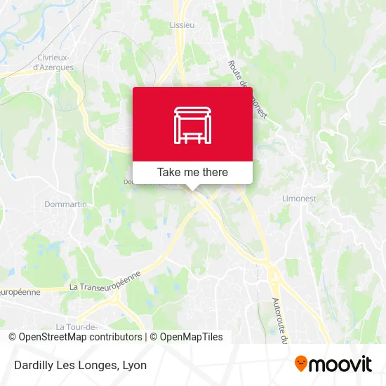 Dardilly Les Longes map