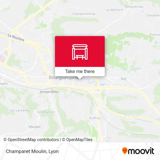 Champaret Moulin map