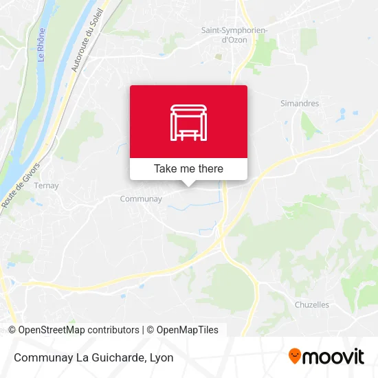 Communay La Guicharde map
