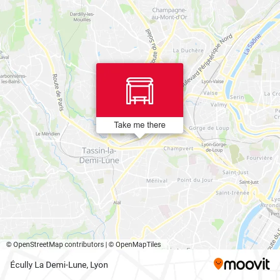 Écully La Demi-Lune map