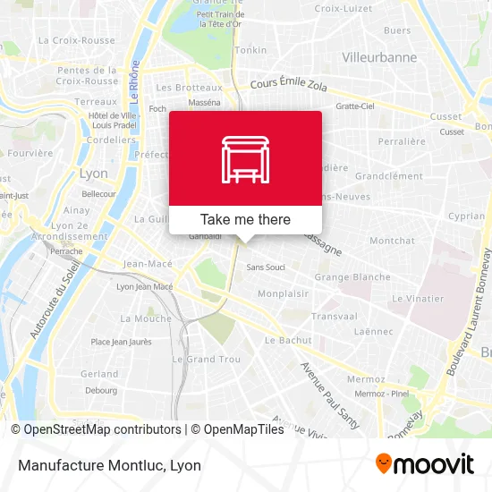 Manufacture Montluc map