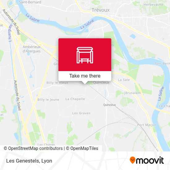 Les Genestels map
