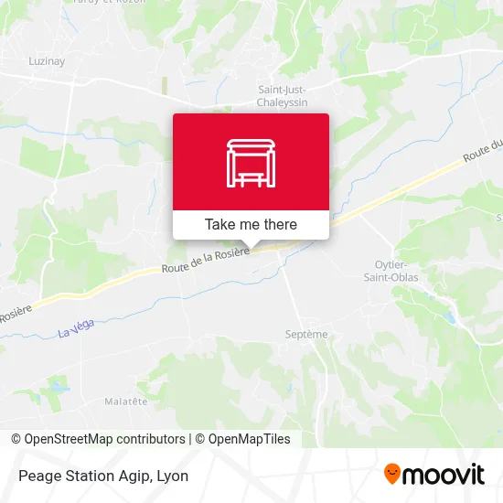 Peage Station Agip map