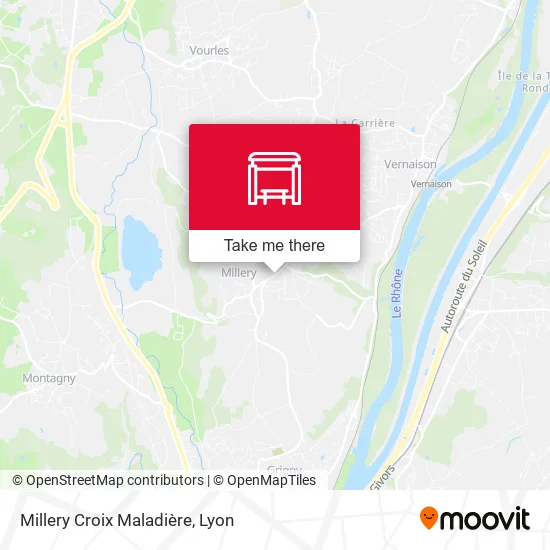 Millery Croix Maladière map