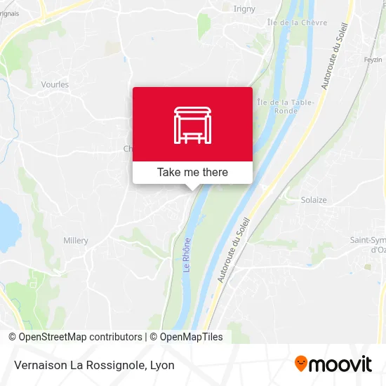 Vernaison La Rossignole map