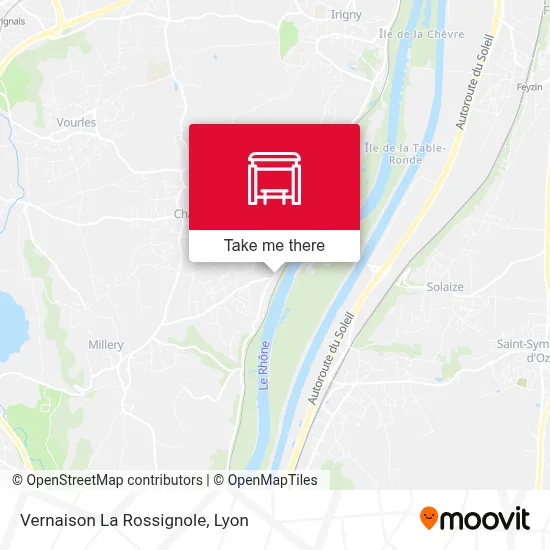 Vernaison La Rossignole map