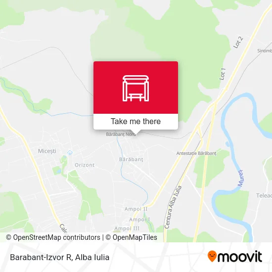 Barabant-Izvor R map
