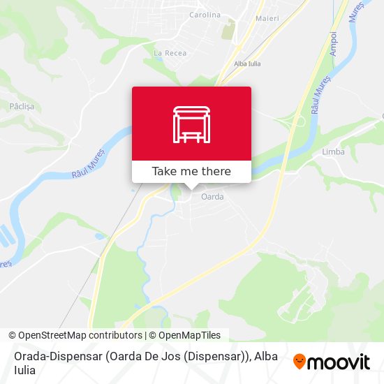 Orada-Dispensar (Oarda De Jos (Dispensar)) map