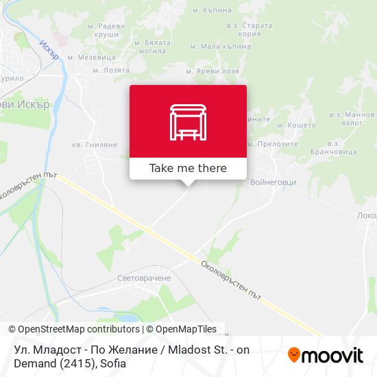 Ул. Младост - По Желание / Mladost St. - on Demand (2415) map