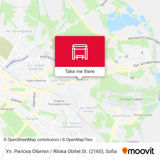 Карта Ул. Рилска Обител / Rilska Obitel St. (2160)