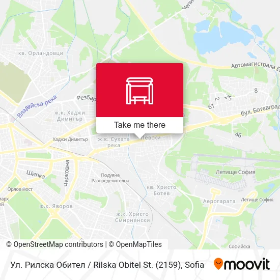 Карта Ул. Рилска Обител / Rilska Obitel St. (2159)