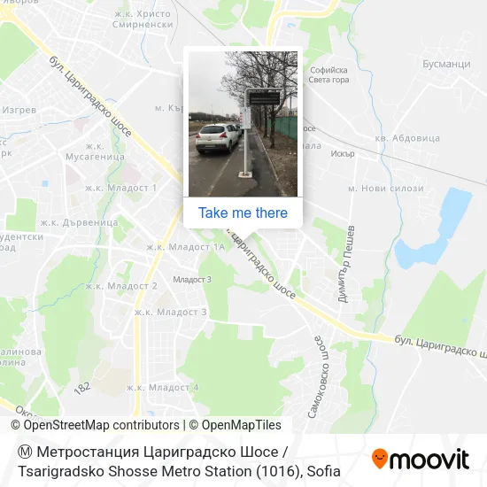 Карта Ⓜ️ Метростанция Цариградско Шосе / Tsarigradsko Shosse Metro Station (1016)