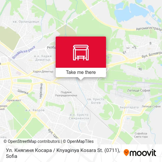 Карта Ул. Княгиня Косара / Knyaginya Kosara St. (0711)