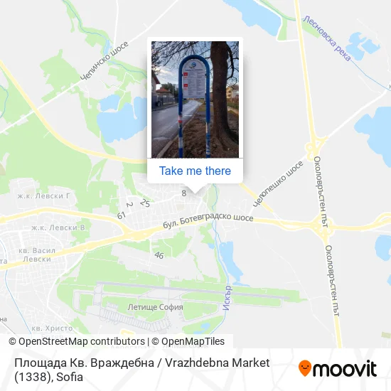 Карта Площада Кв. Враждебна / Vrazhdebna Market (1338)