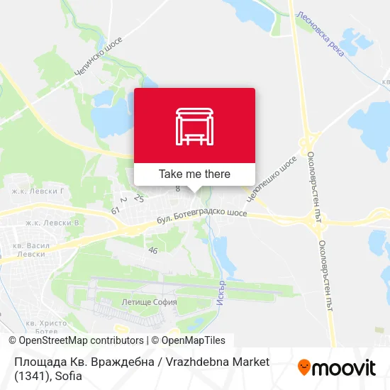 Карта Площада Кв. Враждебна / Vrazhdebna Market (1341)