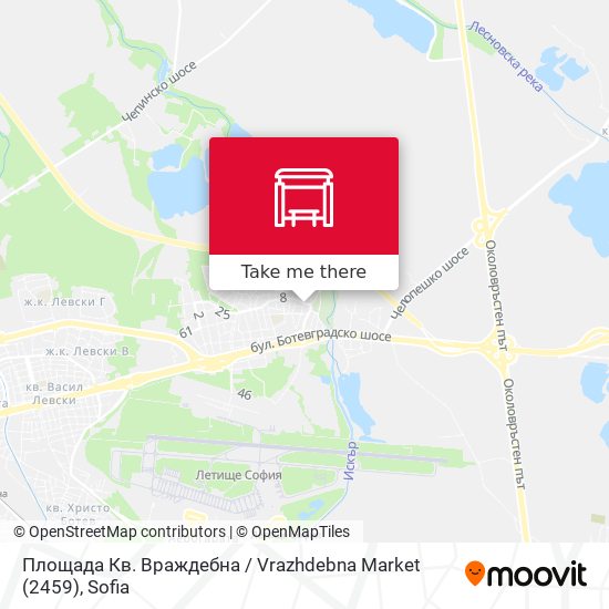 Площада Кв. Враждебна / Vrazhdebna Market (2459) map