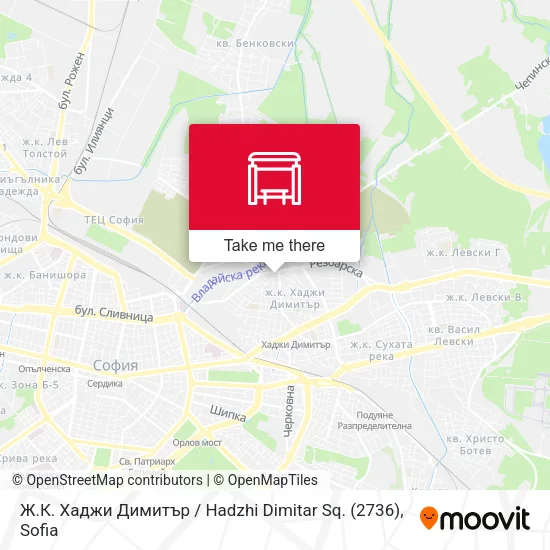 Карта Ж.К. Хаджи Димитър / Hadzhi Dimitar Sq. (2736)