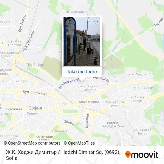 Карта Ж.К. Хаджи Димитър / Hadzhi Dimitar Sq. (0692)