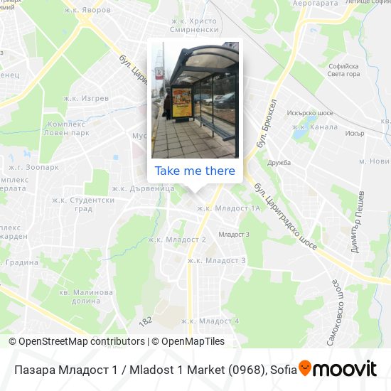 Пазара Младост 1 / Mladost 1 Market (0968) map