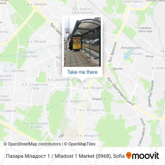 Карта Пазара Младост 1 / Mladost 1 Market (0968)