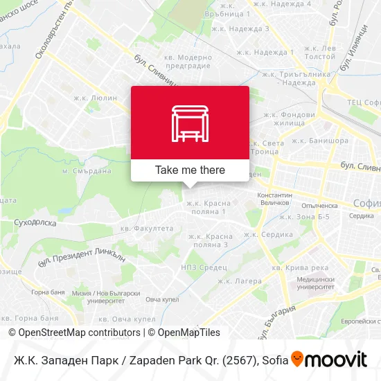 Карта Ж.К. Западен Парк / Zapaden Park Qr. (2567)