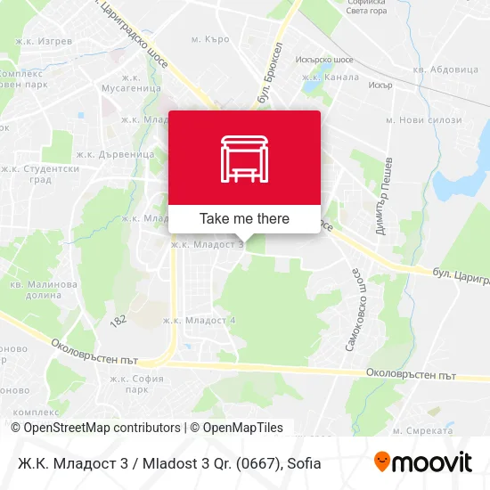 Карта Ж.К. Младост 3 / Mladost 3 Qr. (0667)