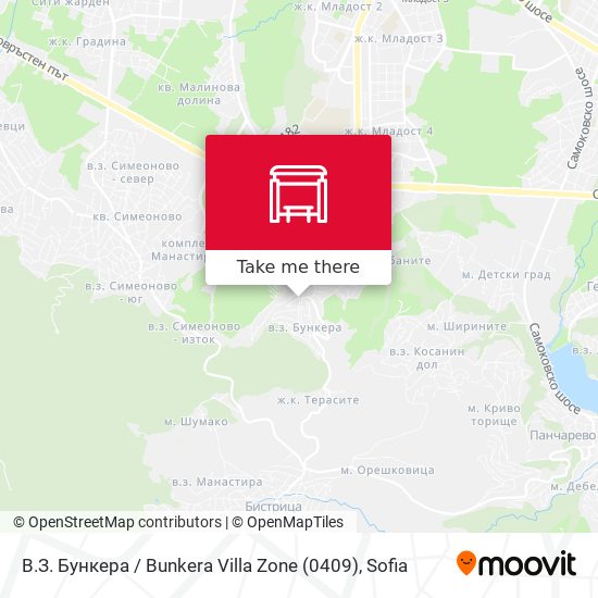 В.З. Бункера / Bunkera Villa Zone (0409) map