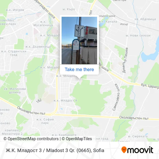 Карта Ж.К. Младост 3 / Mladost 3 Qr. (0665)