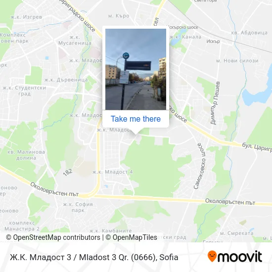 Карта Ж.К. Младост 3 / Mladost 3 Qr. (0666)
