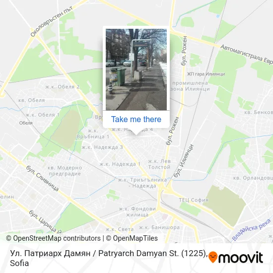 Карта Ул. Патриарх Дамян / Patryarch Damyan St. (1225)