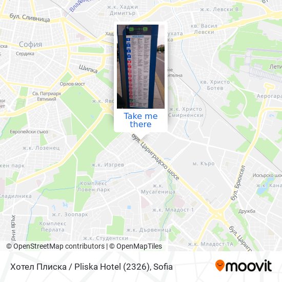 Карта Хотел Плиска / Pliska Hotel (2326)