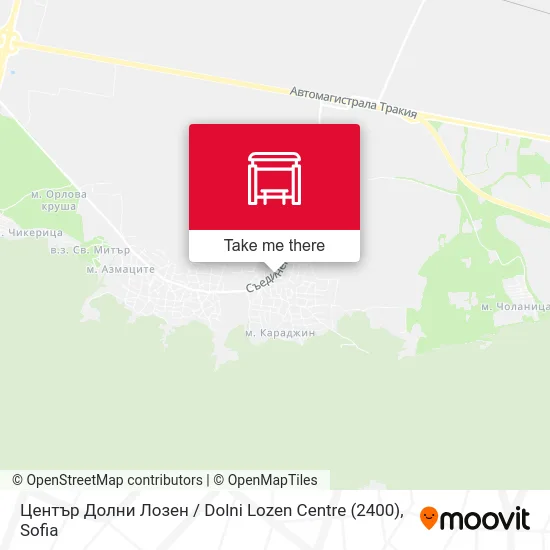 Център Долни Лозен / Dolni Lozen Centre (2400) map