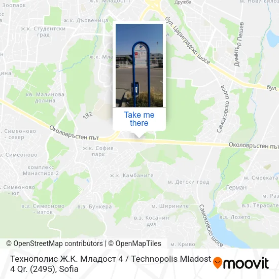 Технополис Ж.К. Младост 4 / Technopolis Mladost 4 Qr. (2495) map