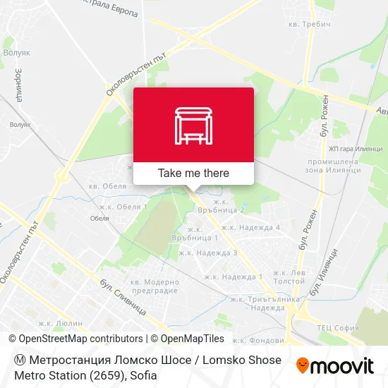 Карта Ⓜ️ Метростанция Ломско Шосе / Lomsko Shose Metro Station (2659)