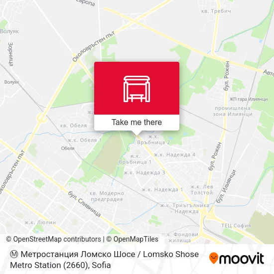 Карта Ⓜ️ Метростанция Ломско Шосе / Lomsko Shose Metro Station (2660)