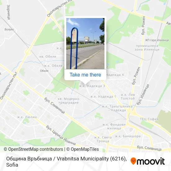 Карта Община Връбница / Vrabnitsa Municipality (6216)