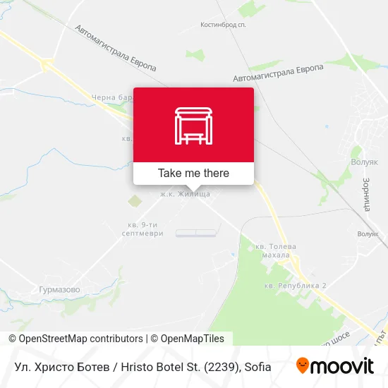 Карта Ул. Христо Ботев / Hristo Botel St. (2239)