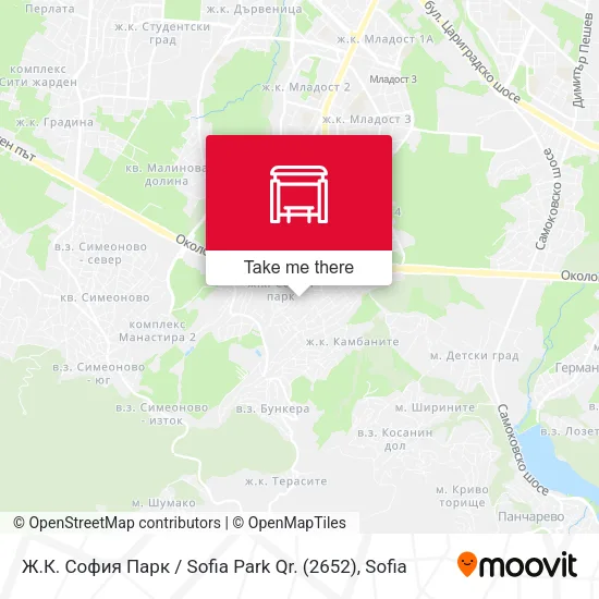 Карта Ж.К. София Парк / Sofia Park Qr. (2652)