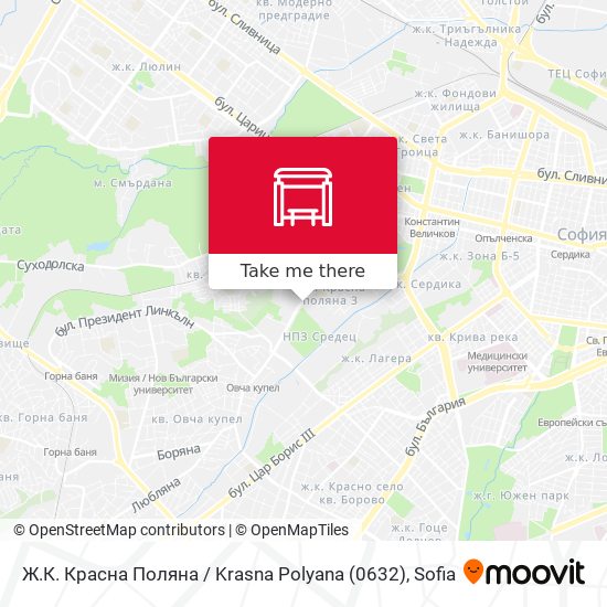 Ж.К. Красна Поляна / Krasna Polyana (0632) map