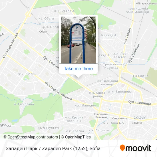 Карта Западен Парк / Zapaden Park (1252)